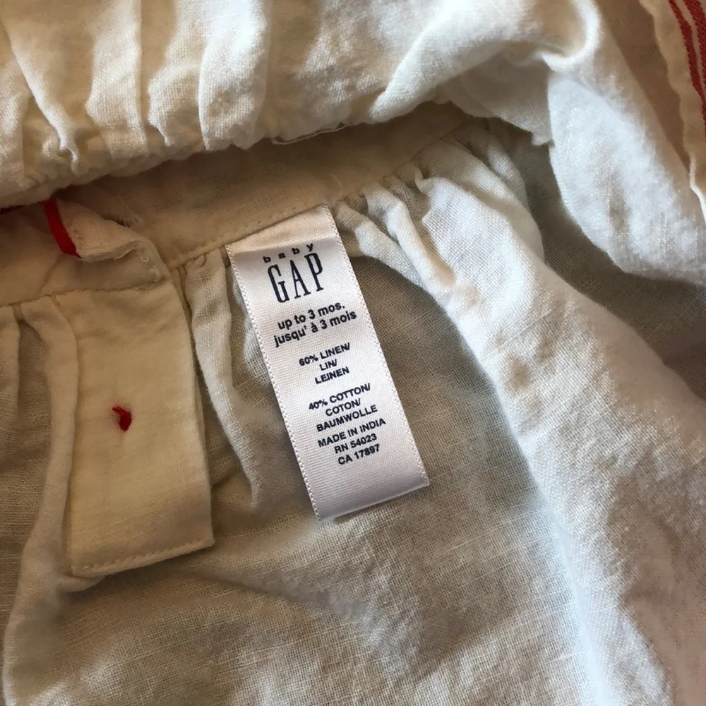 babyGap Linen Blend Cross Back Dress 0-3 months